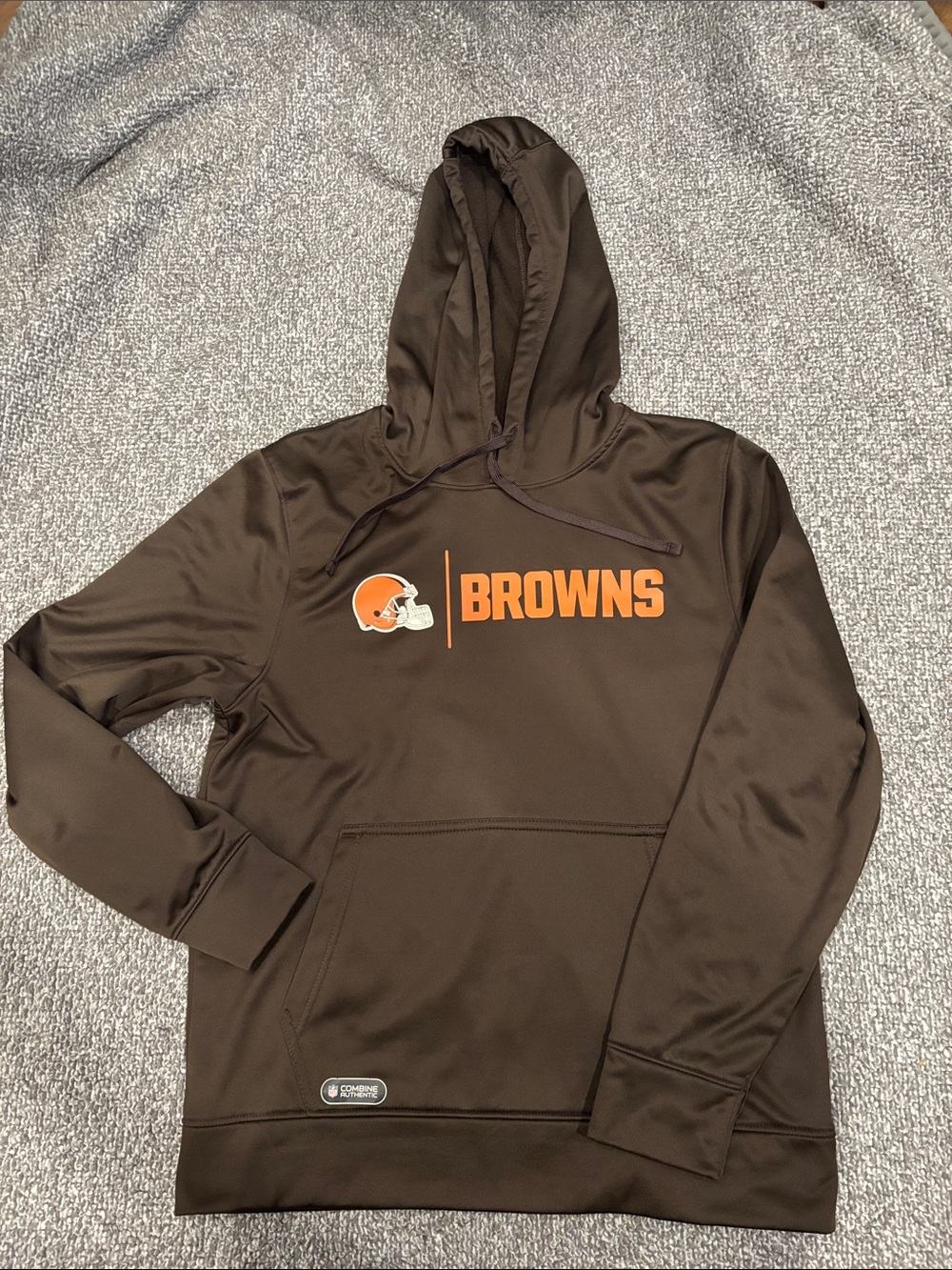 NFL Cleveland Browns Men's Brown Hooded Pullover Sweatshirt